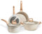 JUPPLIES Juego de Cocina Antiadherentes de 6 Piezas - Sartenes de 20 y 24cm Antiadherentes y Ollas Cocina de 16 y 20cm - Bateria de Cocina de Induccion de con Tapa - Libre de PFOA
