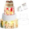2 PièCes Alzata Per Torta Trasparente, 6 E 10 Espositore Per Torta In Acrilico Alzatina Per Dolci Con Luci Led Decorative Espositore Plexiglass per Cupcake e Dolci Porta Dolci Trasparente