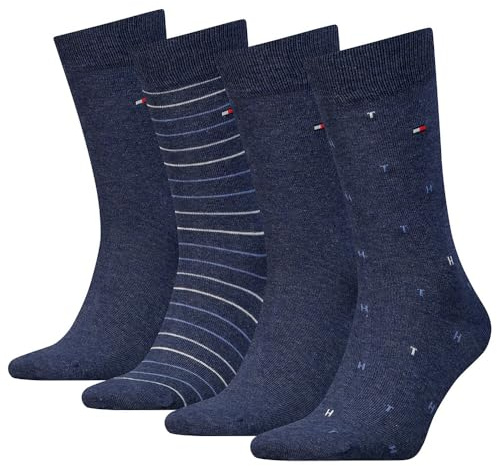 Tommy Hilfiger 8719965009202 TH MEN SOCK 4P TIN GIFT BOX, jeans colour, 39-42