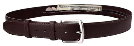 Jvjggag Ceinture porte-monnaie de voyage sous les vêtements, cuir PU, poche zippée pour cacher, garde en toute sécurité avec fermeture éclair, discrète, confortable, idéale pour la sécurité, robuste