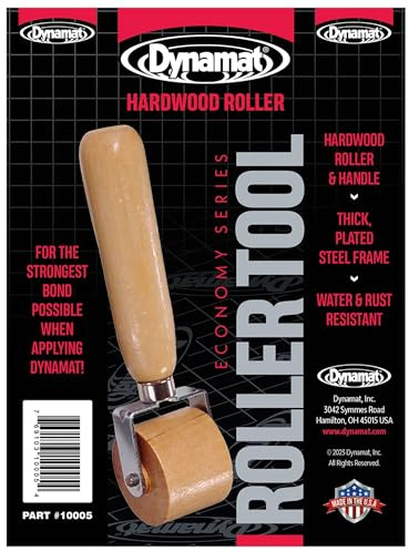 Dynamat 10005 Dyna-Roller Economy Hardwood Sound Deadener Installation Tool with Wood Handle Roller
