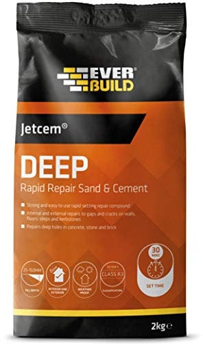 Everbuild Jetcem Deep Rapid Repair Sand and Cement, Grey, 2 kg