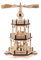 DREGENO Seiffen Pyramide mit Christi Geburt, Holz, Natur, 24 x 24 x 34 cm