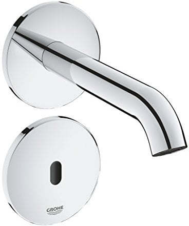 GROHE Essence E Infra-Red Electronic Wall Basin Tap Without Mixing Device Chrome 36447000