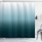 ABAKUHAUS Ombre Duschvorhang, Teal Shades Entwurf, Stoffliches Gewebe Badezimmerdekorationsset mit Haken, 175 x 200 cm, Teal Hellblau und Weiß