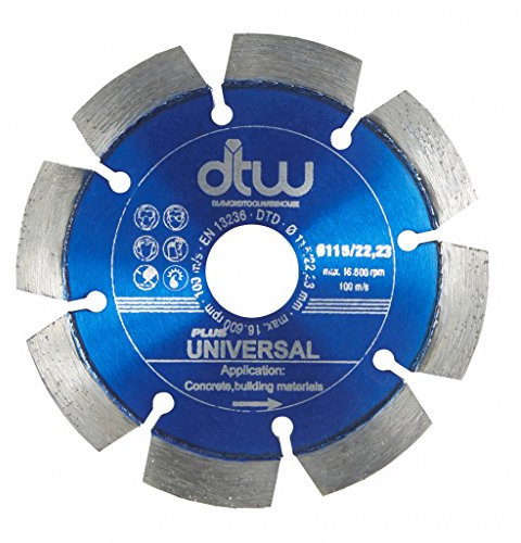 DTW Plus Universal Diamond Blade - General Purpose Blade For Light Concrete, Concrete Block, Brick, Medium Sandstone & More