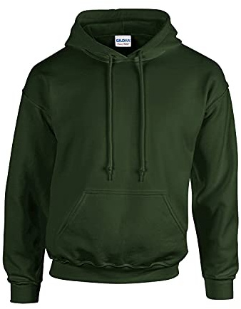 Gildan Men's Hooded Pullover Adult 50/50. Hooded Sweat/18500, Plain - Green - Small