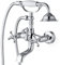 Airuida Robinet de baignoire avec pulvérisateur de douche à main pour salle de bain, robinet de baignoire à fixation murale pour mitigeur d'eau chaude et froide Style vintage Robinet de salle de bain
