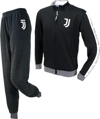 Juventus. Pigiama Juve Tuta Ufficiale Felpato Ragazzo Uomo Adulto S M L XL XXL JU4088 (Grigio Melange, L)