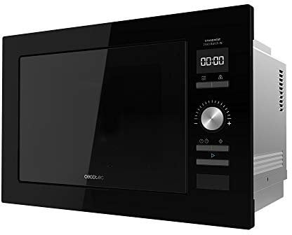 Cecotec Microonde da incasso digitale GrandHeat 2590 Built-In Nero 900 W, Incasso, 25 litri, Touch, Grill 1000 W, 8 funzioni preimpostate, Timer