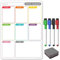 The Magnet Shop Magnetischer Wochenplaner/Memotafel – Mehrfarbiges Whiteboard, Einkaufsliste und Essensplaner – mit 4 magnetischen, trocken abwischbaren Stiften und Radiergummi (Color Memo, A4)