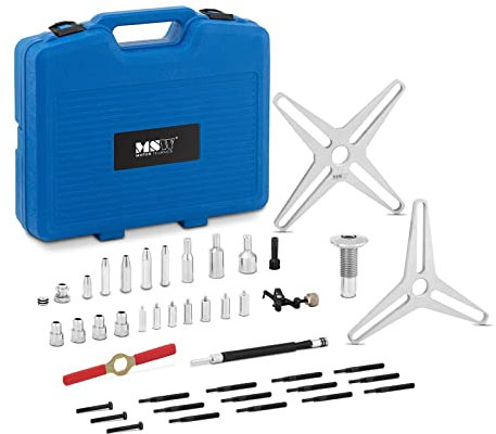 MSW Coffret D'Outils Pour Embrayage SAC Centreur Centrage Kit À Compensation Automatique D'Usure Rattrapage De Jeu MSW-ETT-14 (Outillage Automobile Professionnel, 38 Pièces, Acier, Mallette Comprise)