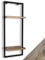 holz4home® Wandregal High in schwarz gerahmt I Hochwertiges Eichenholz I 70x30x15cm I Ohne Baumkante, Hellgrau geölt I Inkl. Befestigungen aus Stahl für Schweberegal Industrial Flair