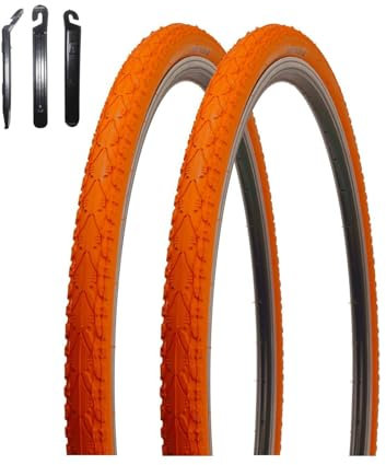 2 x Kenda K-935 Fahrradreifen Fahrradmantel Orange 40-622 (28 x 1,5) inkl. Reifenheber
