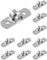 QWORK® 10PCS 8mm U Shaped Clamp, 304 Stainless Steel Saddle Clamp Strap Clamp Tube Pipe U Clip (M8)