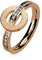Paula & Fritz® Ring Damen Römische Zahlen Rosegold Zirkonia Klar 316L Chirurgenstahl Größe 59 (18,8) 10-mm breit Damenring Herrenring Motivring