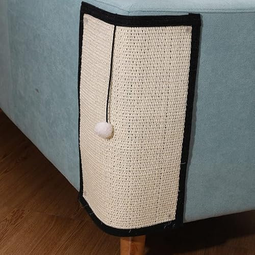 Kratzmatte Katzen Sofaschutz Sisal Katzenkratzmatte Kratzteppich für Katzenkratzcouch Strapazierfähig Couchschutz einfach Installation Kratzunterlage für Schleifkrallen schützt Möbel Sisalmatte