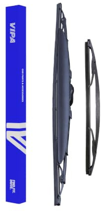 Vipa Car Parts Premium Wiper Blade Set | Fits: PEUGEOT 107 Hatchback (Jun 2005 to Apr 2015) | All-Weather Performance | Durable, Streak-Free Windshield Wipers | Easy Installation