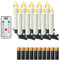 XMTECH 10 Stück LED Kerzen LED Lichterkette Kabellos Warmweiß Kerzenlichter Flammenlose Weihnachtskerzen mit Fernbedienung und Batterie, Christbaumkerzen für Weihnachtsbaum, Weihnachtsdeko, Party