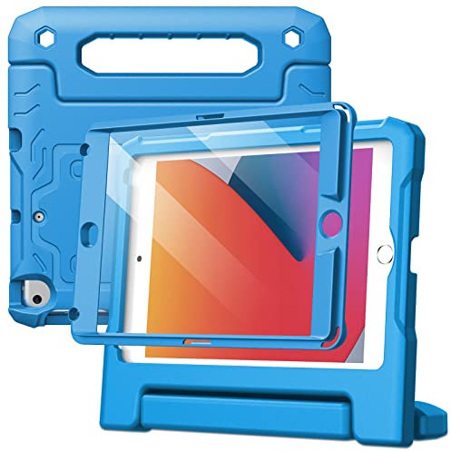 JETech Kinder Hülle für iPad mini 5/4/3/2/1 (7,9 Zoll, Modell 2019/2015/2014/2013/2012) mit Eingebaut Schutzfolie, Stoßfest Ganzkörpe Griff Ständer Tablet Schutzhülle (Blau)