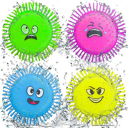 Wasser Frisbee Soft 4er Set, Frisbee Wasser Frisbee Splash Disc Wasserfrisbee Splash Wiederverwendbare Wasserballons Wasserspielzeug Pool für Kinder (A)