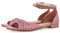 GIOSEPPO Ballerines Roses en Cuir À Bout Ouvert avec des Lacets ET Une Fermeture À Bracelet pour Femme Maupin