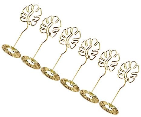 AOKWAWALIY Set of 6 Crystal Holders Business Card Holder Memo Photo Clips Holder Table Number Table Card Holder Wedding Decoration Place Card Holder for Table Turtle Sucata Banquet