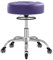 OUTMASTER Rollhocker，Hocker höhenverstellbar mit ringheber，Dicker Schaumstoff für weichen Komfort，Stuhl mit Rollen 360°，Arbeitshocker bis 180 kg belastbar， Drehhocker für Salon Spa und Haushalt(Lila)