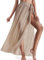 AVAYUU Damen Sarong Pareo Strand Wickelrock Offene Front Strandkleid Sexy Bikini Vertuschen Sommer Badeanzug Cover up Strandtuch Vertuschung Wrap TapisserieWickeltuch mit Schlitz Khaki