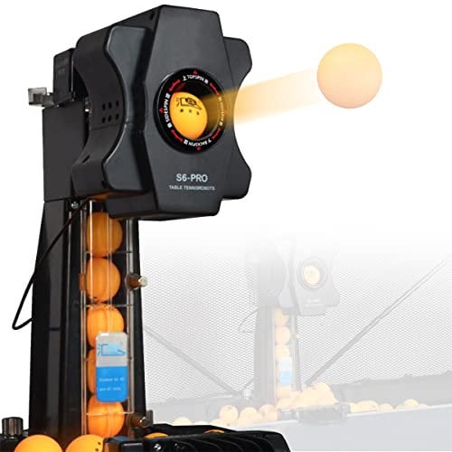 Generisch Tischtennisroboter Pingpong Ballmaschine - Automatische Ballsammel- und Serviermaschine mit Fangnetz für Training und Multi-Rotationsfunktion