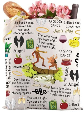 G-Omens inspirierte Einkaufstasche, Motiv: Crowlley und Aziraphalle Comedy TV-Show-Fans, You Were Right Tragetasche