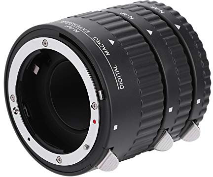 Macro Extension Lens Tube Camera Lens Ring Metal Autofocus 12mm+20mm+36mm for F Mount Digital SLR Cameras Sturdy No Affect on Image Quality Close-up Shooting (MK-N-AF1-B)