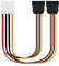 Cable SATA de alimentación 5.25 (Molex 4pin) a 2xSATA/H, longitud de 20 cm, ideal para conectar dispositivos SATA a fuentes de alimentación.