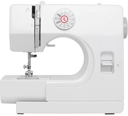 YUMILI Beginner Small Sewing Machine, 12 Stitches Electric Sewing Machine, 725 Household Sewing Mini Machine for Beginners with Foot Pedal, UK