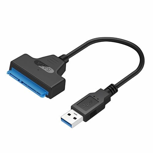 USB 3.0 To SATA Adapter, 22 Pin 2.5 Inch Hard Disk Drive SSD Adapter | Hard Drive Reader for 2.5 or 3.5 inch SATA or HDD SSD