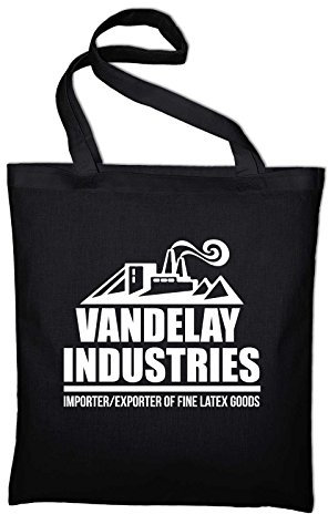 STYLETEX23 Vandelay Industries Seinfeld Jutebeutel Baumwolltasche, schwarz