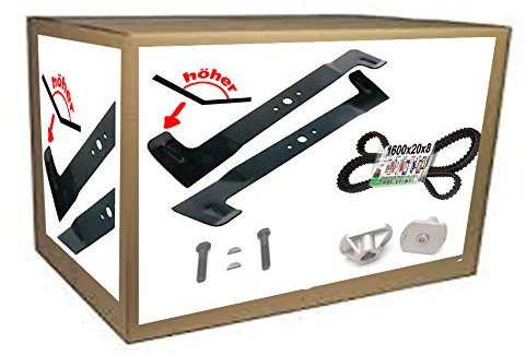Messer Reparatur Set für Castel Garden TwinCut Honda Iseki Brill (102cm extra Wurfmesser Set komplett)