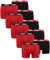PUMA 10 er Pack Boxer Boxershorts Men Herren Unterhose Pant Unterwäsche, Farbe:786 - Red/Black, Bekleidungsgröße:L
