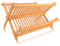 EKFJAELL Égouttoir à Vaisselle Pliable en Bois de Hêtre - Accessoire de Cuisine Écologique, Durable et Résistant à l'Eau