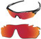 Vaep Lentes de repuesto de policarbonato para Oakley RadarLock Edge Vented OO9183 - Avanzado polarizado, rojo ladrillo, RadarLock Edge Vented