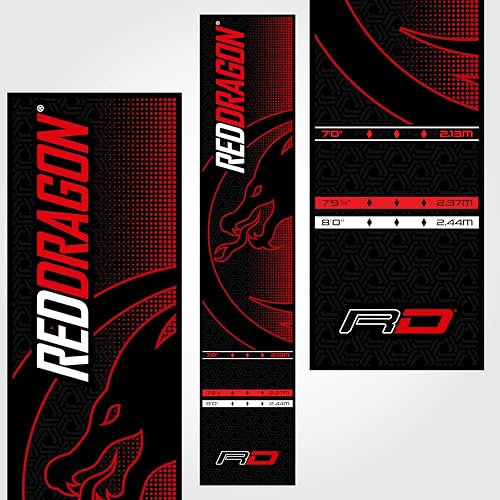 RED DRAGON Darts - Weiches Gefühl Dartteppich mit Oche-Linie - Offizielle Turniermaße - Professionelles Dartzubehör