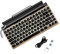 NIDONE Tastiera Meccanica Vintage Rotonda DOT Wireless Tastiera Bluetooth Tastiera da Scrivere in Legno Tastiera Meccanica per PC/Tablet
