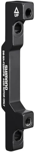 Shimano Bremssattelwechsler Bremssattel-Wechsler von 180 bis 220 mm Post Mount, Schwarz, Front 180 mm mount-220 mm