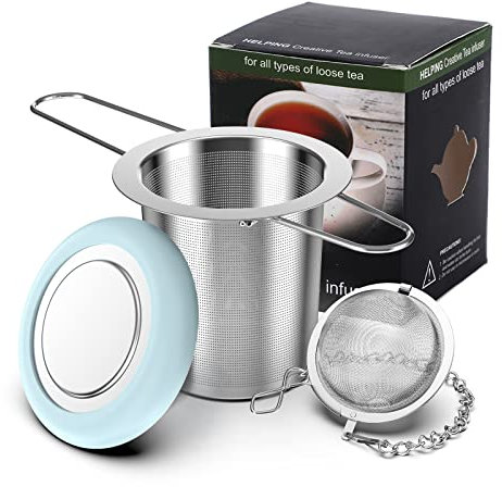 Geepen 2pcs Infuseur Thé, Boule à Thé Tiltre, Filtre The Pour Tasse Qualité Alimentaire, Passoire Compatible avec Théières et La Plupart des Tasses
