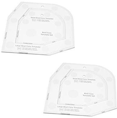 ULDIGI 1pack Acrylic Bowl Cozy Template Ruler Small Sewing Pattern for Patchwork Quilting and Craft Projects and Safe for -Term Use