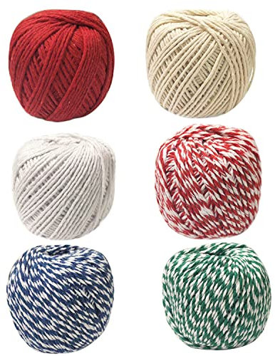 Lmylzfc 230ft*6 Cotton String for Crafts Rolls Garden String Cooking String Kitchen Twine for Roasting Cooking String for Meat Cooking Twine for Rotisserie Chicken