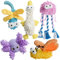 Nocciola Small Medium Large Dog Toys, Cute Soft Squeaky Crinkle Plush Stuffed Durable Pet Teething Animal Chew Toys for Small to Large Breed, Cognitive Stimuting Boredom Puppy Birthdays Gifts
