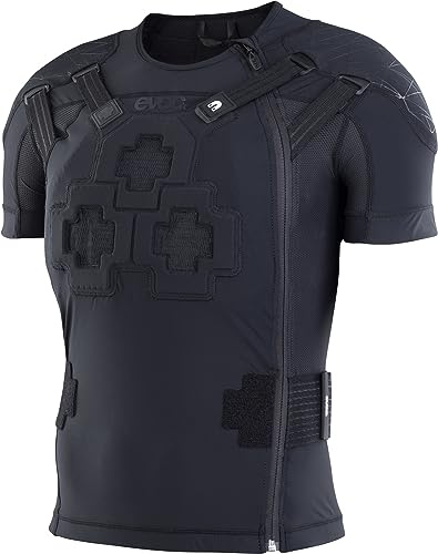 EVOC Protector Jacket PRO Protektorenjacke (LITESHIELD Flex Brust-, Schulter- und Rückenprotektoren, 3D-Belüftung, nachhaltige Herstellung aus recyceltem MIPAN Nylon, Größe: S - XL), Schwarz