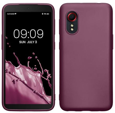 kwmobile Case kompatibel mit Samsung Galaxy Xcover 5 Hülle - Schutzhülle aus Silikon metallisch schimmernd - Handyhülle Metallic Lavendel