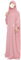 khalat Muslimisches Gebetskleid Abaya Solid One Piece Hoodie Abaya Kleid für Frauen Langes Maxikleid Islamisches Dubai Jilbab, Pink, Einheitsgröße